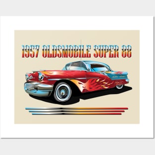 1957 OLDSMOBILE SUPER 88 - RACE EDITION Posters and Art